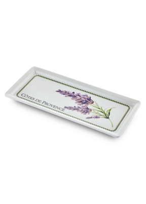 Rozi Green/Purple Provence Collection Rectangular Serving Platter – 35 X 16 Cm - Image 3