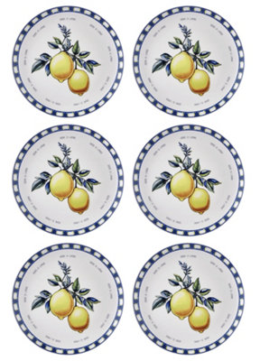 Rozi Odore Di Limone Collection Dinner PlatesSet Of 6 from B&Q