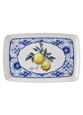 Rozi Odore Di Limone Collection Rectangular Platter 34 X 25 Cm from B&Q
