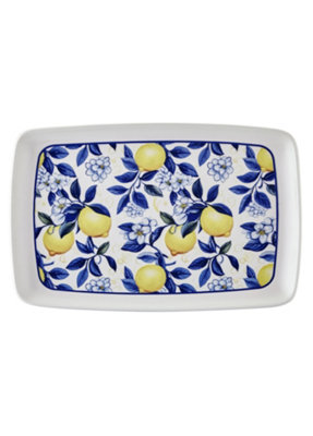 Rozi Odore Di Limone Collection Rectangular Serving Platter X 25 Cm Size 34
