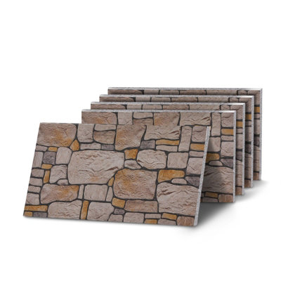 B&Q -  Kb Panels 3D Wall PanelsBrick EffectLightweight EpsEasy InstallIndoor/outdoor5 Panels