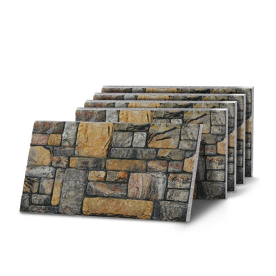 B&Q -  Kb Panels 3D Wall PanelsBrick EffectLightweight EpsEasy InstallIndoor/outdoor5 Panels