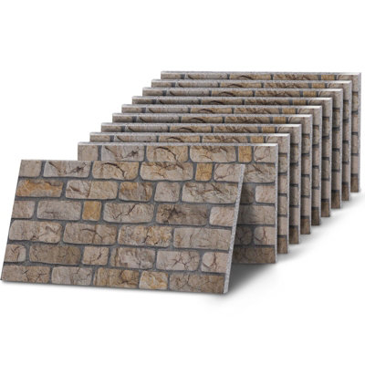 B&Q -  Kb Panels 3D Wall PanelsBrick EffectLightweight EpsEasy InstallIndoor/outdoor10 Panels