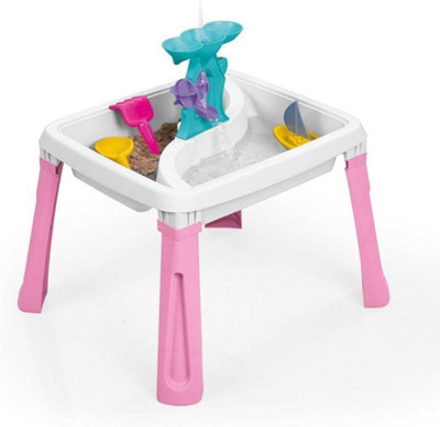 Dolu Sand And Water Table 3 In 1 Creativity Toy For Children From 24 Months Garden Toys Play Tray ActivityPink/white from B&Q