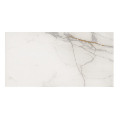 Ceramica Dorro White Gloss Marble Effect Ceramic Indoor Wall Tile Sample from B&Q