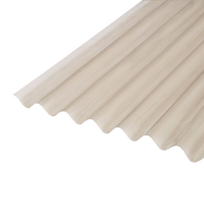 B&Q -  Bronze Effect Polyvinyl Chloride (Pvc) Corrugated Roofing Sheet (L)2M (W)950mm (T)0.8mm