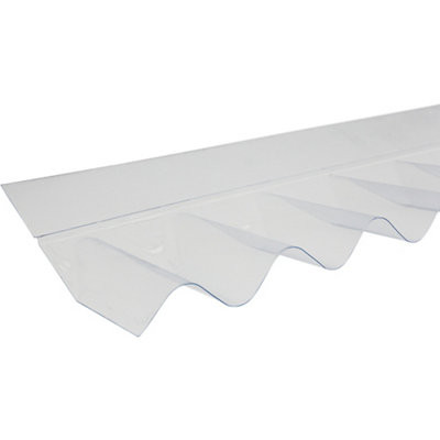 B&Q -  Corrugated Clear Polyvinyl Chloride (Pvc) Wall Flashing (W)150mm X (L)950mm