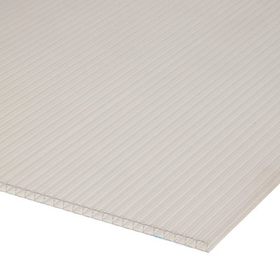 B&Q -  Clear Polycarbonate Multiwall Roofing Sheet (L)2M (W)1000mm (T)16mm