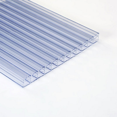 B&Q -  Clear Polycarbonate Multiwall Roofing Sheet (L)3M (W)1000mm (T)16mm