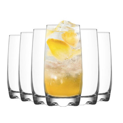 Lav Glassware Lav Adora Highball Glasses - Clear - Pack Of 6 390Ml B&Q