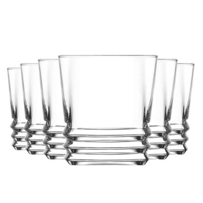 Lav Glassware Lav Elegan Whisky Glasses - 315Ml - Clear - Pack Of 6
