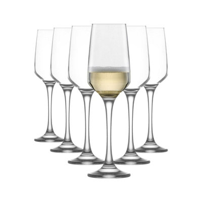 LAV Glassware Lav Lal Glass Champagne Flutes230MlClearPack Of 6 from B&Q