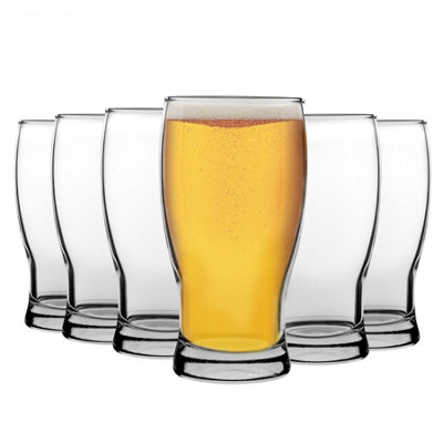 LAV Belek Classic Pint Beer Glasses - 580ml - Pack of 6 - Clear - Image 4