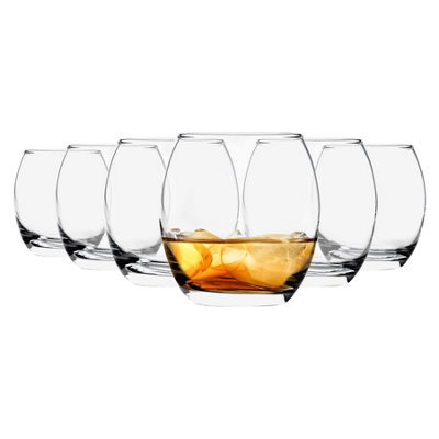 Lav Glassware Lav Empire Whiskey Glasses - Clear - Pack Of 6 405Ml