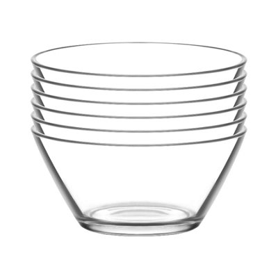 LAV Glassware Lav Vega Glass Serving Bowls10.5CmClearPack Of 6 from B&Q