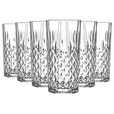 LAV Glassware Lav 6X Odin Highball Glasses356Ml Tall Hi Ball Glass Water Gin Juice Cocktail Drinking Glassware Tumblers Set