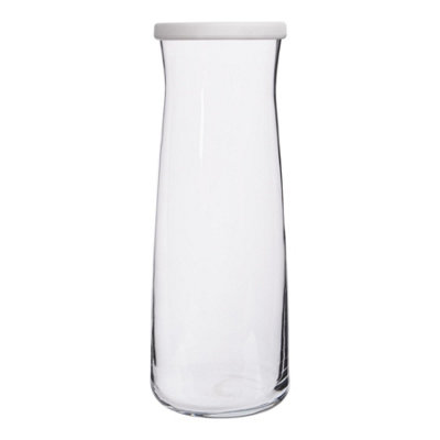 Lav Glassware White Lav Vera Glass Carafe - Lid 1.2L