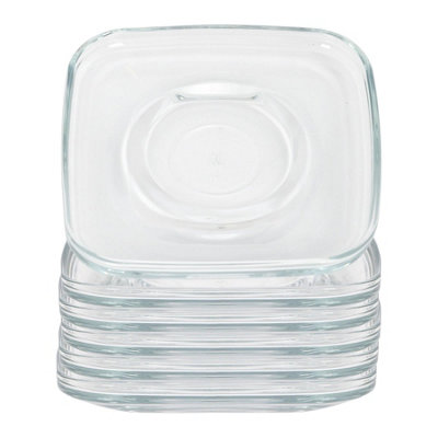 12.5cm Cozy Glass Cappuccino Saucers - 16.5cm - Image 6