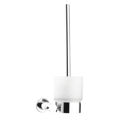 Vitra Ilia Bathroom Wall Mounted Toilet Brush Holder 365mm Brass Chrome from B&Q