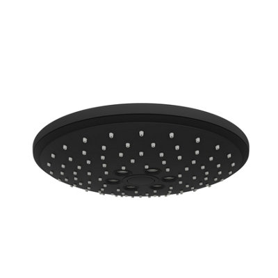 Vitra Bliss Matt Black Round Showerhead from B&Q