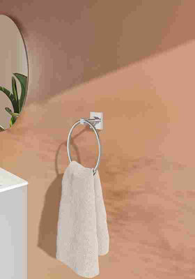 Vitra Root Round Chrome Towel Ring from B&Q