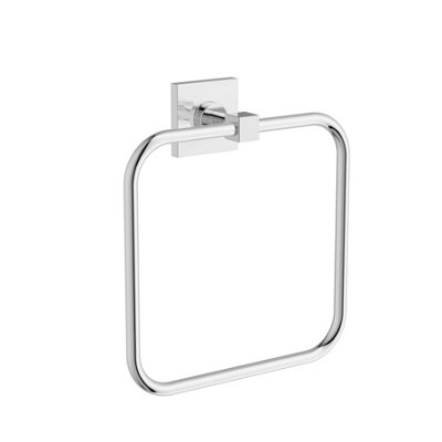 Vitra Root Square Chrome Towel Ring from B&Q