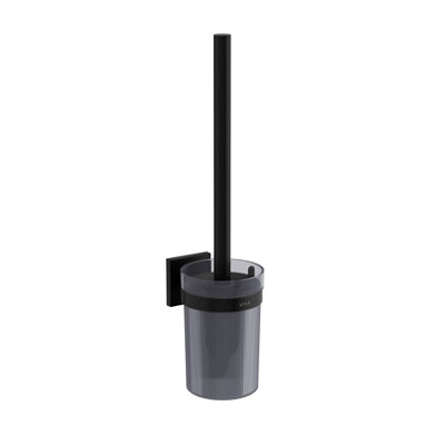 Vitra Root Matt Black Toilet Brush Holder & Holder from B&Q