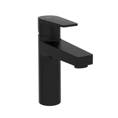 Vitra Flow Square Matt Black Large Basin Mixer from B&Q