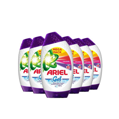 Ariel Gel Colour Stain & Odour Removal Liquid Laundry Detergent 32 Washes 6Pk from B&Q