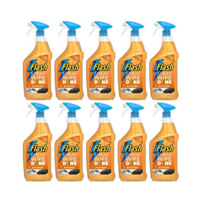 B&Q -  Spray Wipe Done Kitchen Bright Mandarin 800MlPack Of 10
