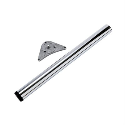 870mm Worktop Leg Breakfast Bar Support Polished Chrome Adjustable Foot 60mm Diameter