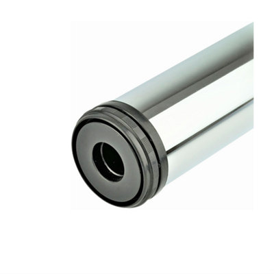 870mm Worktop Leg Breakfast Bar Support Polished Chrome Adjustable Foot 60mm Diameter - 3