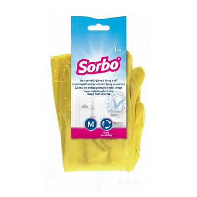 B&Q -  Household Strong Gloves Medium Yellow