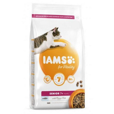 Iams Vitality Senior Cat With Ocean Fish 2Kg from B&Q