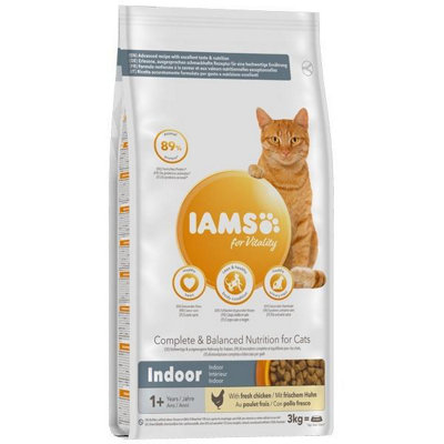 Iams Vitality Indoor Cat Food With Fresh Chicken 2Kg - Image 3