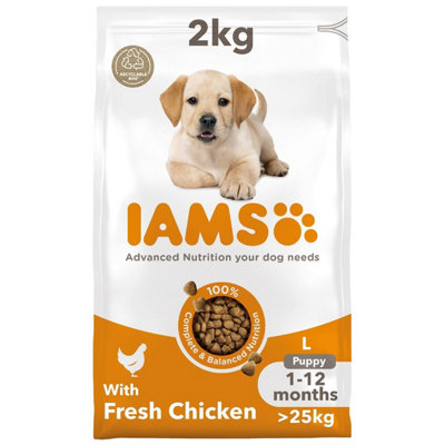 Iams Vitality Puppy Large Dog With Fresh Chicken 2Kg from B&Q