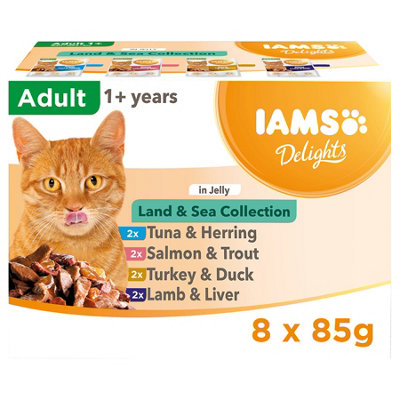 Iams Delights Land & Sea Collection In Jelly 8Pk from B&Q