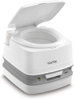 Thetford Porta Potti Qube 345 Portable Chemical Toilet Caravan Camping White from B&Q
