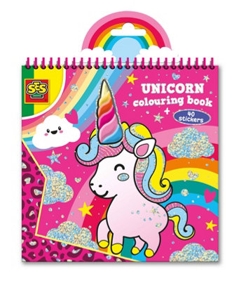 B&Q -  Unicorn Coloring Book With 40 Glitter Stickers - Image 4