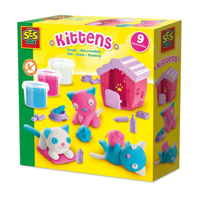Ses Creative Light/Blue/Pink Dough - Kittens - Image 5