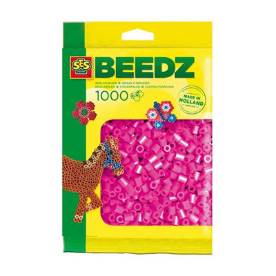B&Q -  Iron On Beads 1000 Neon Pink
