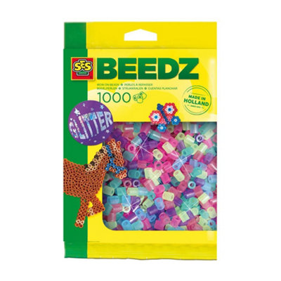 B&Q -  Iron On Beads 1000 Mix Glitter