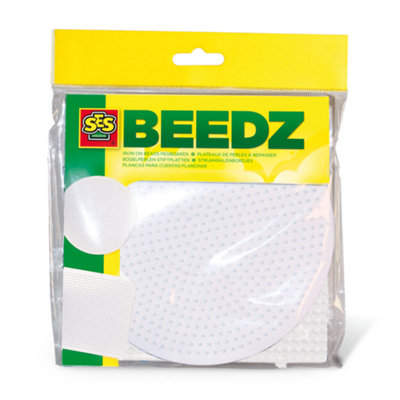 SES Creative - Beedz Iron On Beads Pegboard Set - Round and Square - 2 Piece - Image 3