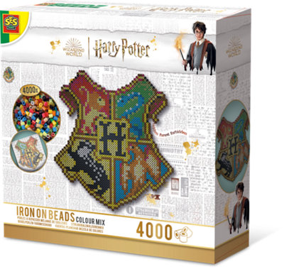 Ses Creative Unisex Multicolor Harry Potter - Iron On Beads Colour Mix (Hogwarts Crest) | Size: 1 Pack - Image 3