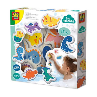 B&Q -  Tiny Talents Bath Dinos 15 Foam Figures
