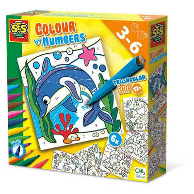 B&Q -  Colour By NumbersTriangular Grip Colouring Pens