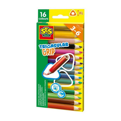 Ses Creative Triangular Grip Colouring Pencils 16 Pieces - Image 5