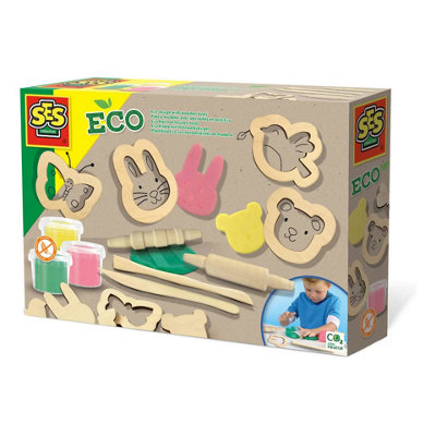 B&Q -  Ses Eco Dough With Wooden Tools Set
