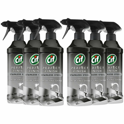Cif Perfect Finish Shine Spray Stainless Steel Streak Free 435Ml6Pk from B&Q