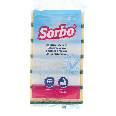 Sorbo Pack Of 6 Heavy Quality Scouring Sponges from B&Q